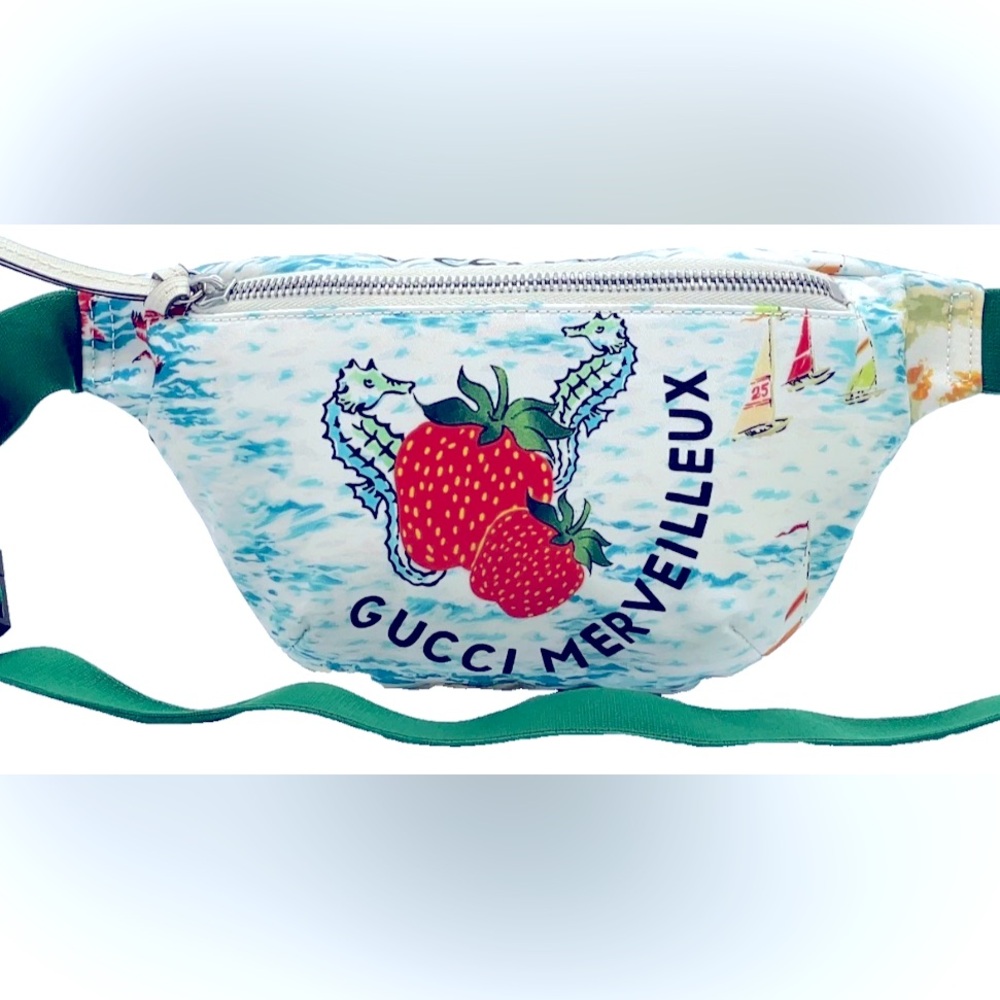 Gucci Multicolor Crossbody sling bum waist Bag with Strawberry Design seahorse - Picture 2 of 16